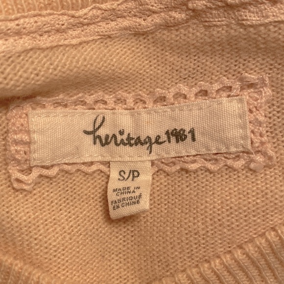 Heritage 1981 Vintage Style Cardigan, pink, size small. - Picture 3 of 3